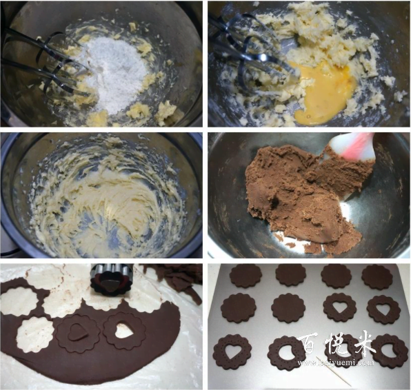 这款饼干加了一点可可粉，就有了巧克力的味道，教你做可可夹心饼干